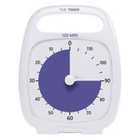 TIME TIMER Time Timer TTM120 120 Minute Timer; White TTM120